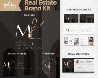 Real Estate Logo, Luxury Real Estate, Real Editable Brand Kit, Realtor Logo, Real Estate Logo Canva, Luxury Real Estate Template