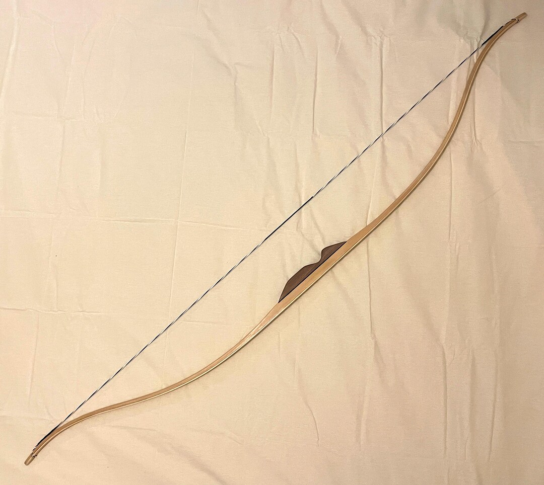Handcrafted Lemonwood Recurve Longbow: Hickory Laminate, Black Walnut ...