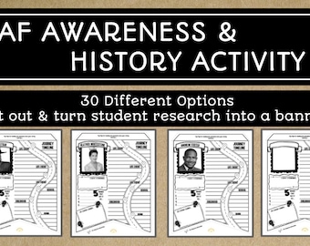 Attività di ricerca sul banner sulla consapevolezza e la storia dei non udenti