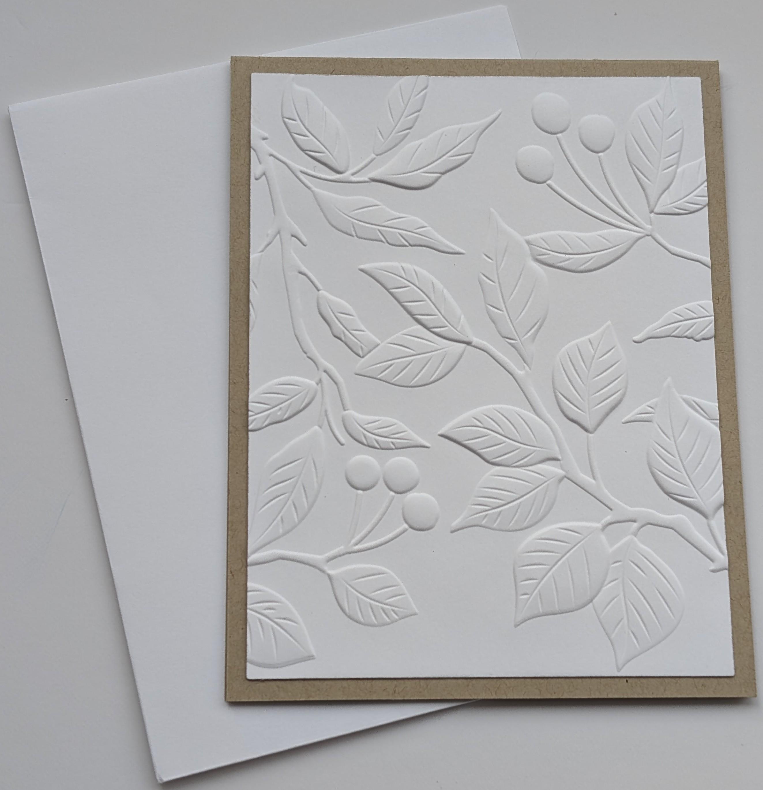 Minimalist Embossed Floral Card Set – Blank Thank You Thinking of You ...