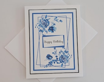 Floral Birthday Card – Happy Birthday Card for Her, Mom, Friend