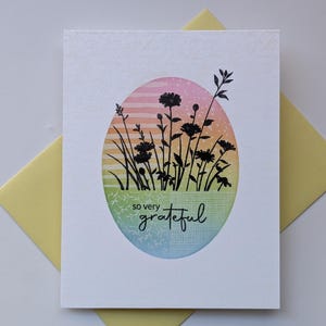 Carte de fête des mères - Très reconnaissante - Carte de remerciement faite main - Enseignant, Amitié, Bénévolat, Cadeau pour elle, Cadeau client - Avec enveloppe