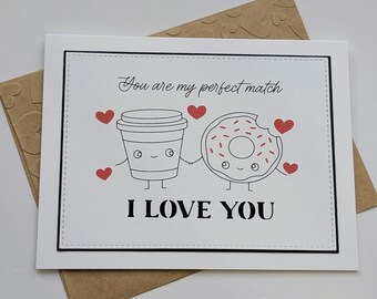 Funny Love Card for Her – You Are My Match – Card for Boyfriend