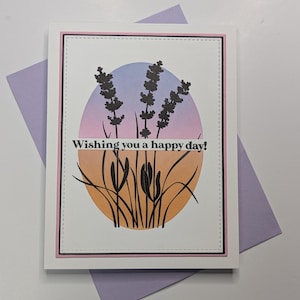 Carte pour la fête des mères - Je vous souhaite une bonne fête - Une pensée faite main pour elle - Anniversaire, amitié, encouragement, pour elle - Avec enveloppe