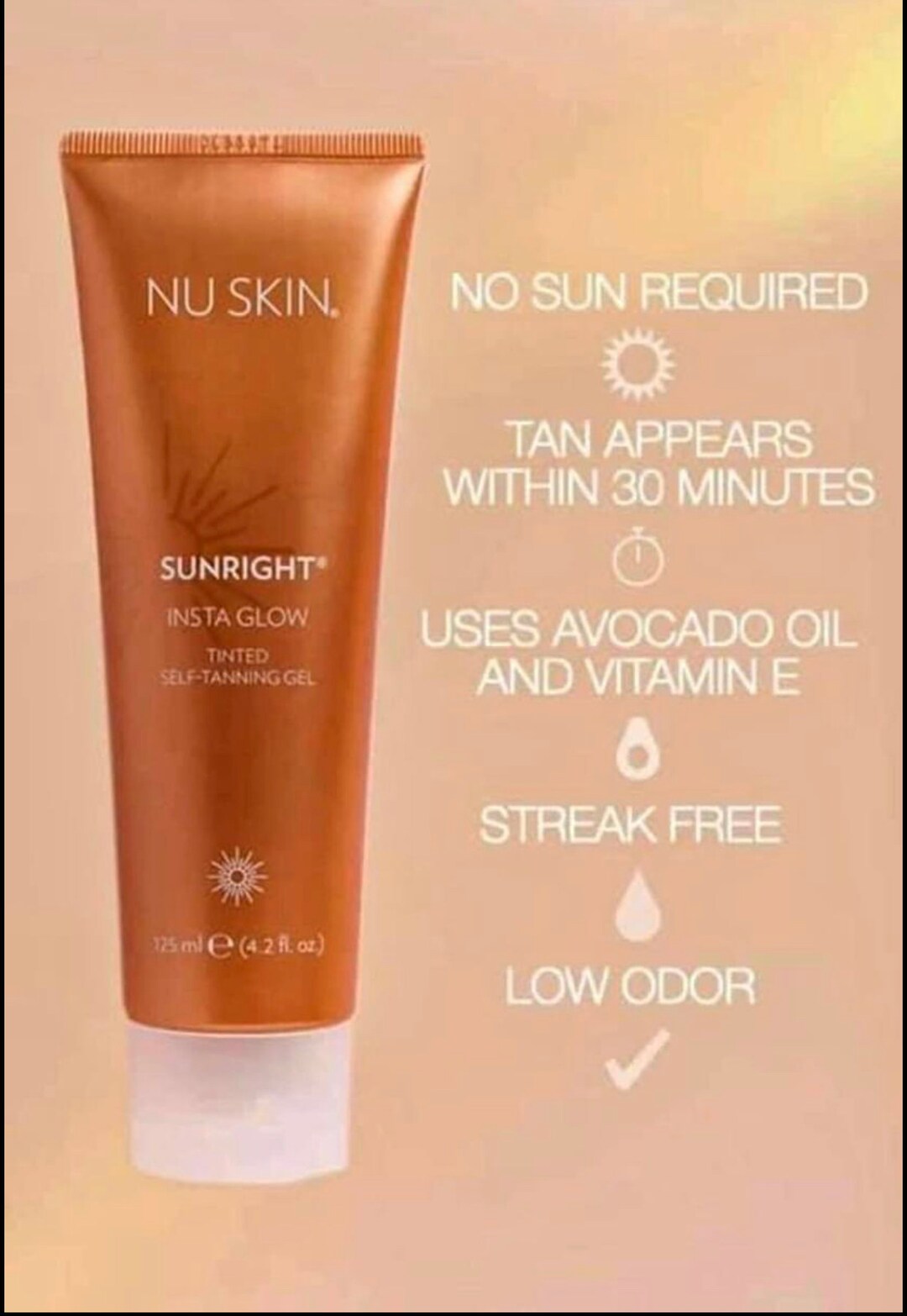NU Skin Sunright® Insta Glow Tanning Gel Etsy