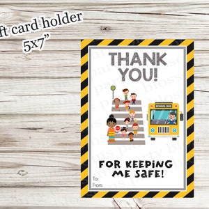 DOWNLOAD IMMEDIATO Grazie per avermi tenuto al sicuro Porta carte regalo Guardia di sicurezza scolastica Guardia di attraversamento Autista di autobus Impennata Ti apprezzo