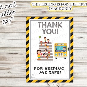 DOWNLOAD IMMEDIATO Grazie per avermi tenuto al sicuro Porta carte regalo Guardia di sicurezza scolastica Guardia di attraversamento Autista di autobus Impennata Ti apprezzo