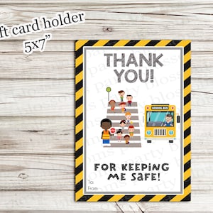 DOWNLOAD IMMEDIATO Grazie per avermi tenuto al sicuro Porta carte regalo Guardia di sicurezza scolastica Guardia di attraversamento Autista di autobus Impennata Ti apprezzo