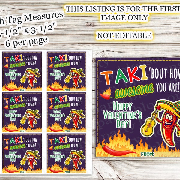 INSTANT DOWNLOAD: Taki Bout How Awesome You Are Bag Of Chips Fuego Blue Heat Tag, Valentine Appreciation Snack Treat Tag Nitro Tortilla