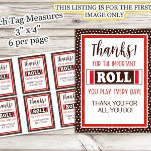 DOWNLOAD IMMEDIATO Grazie per l'importante ruolo di Tootsie che interpreti ogni giorno Tag Day Insegnante Personale Dipendente Apprezzamento