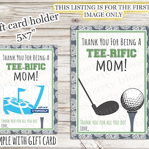 DIRECT DOWNLOADEN Bedankt dat je een tee-riffic Mom bent Golf Par Hole In One Geweldige fijne Moederdag Top Golf Universe-cadeaukaarthouder