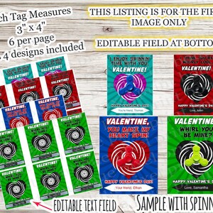 TÉLÉCHARGEMENT IMMÉDIAT Heart Spin Whirl You Be Mine Whirly Cool Passez du temps avec vous Fidget Spinner Échange de classe Ami de l'école Saint-Valentin