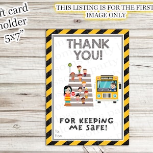 DOWNLOAD IMMEDIATO Grazie per avermi tenuto al sicuro Porta carte regalo Guardia di sicurezza scolastica Guardia di attraversamento Autista di autobus Impennata Ti apprezzo