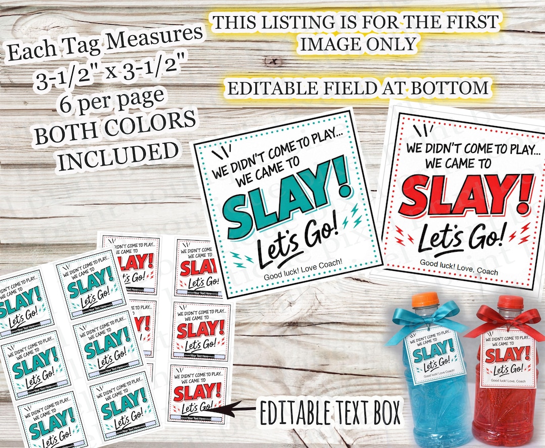 INSTANT DOWNLOAD: We Didn’t Come to Play We Came to SLAY Printable Tag
