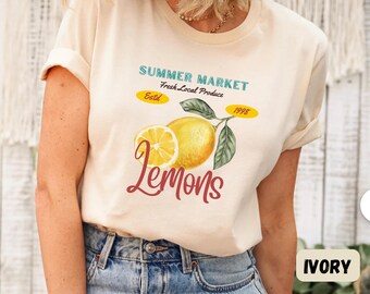 Comfort Colors Vintage Lemon Estd 1998 Tee, Vintage Lemon Unisex T-Shirt, Retro Graphic Tee, Cool Gift, Lemon Fruit Shirt