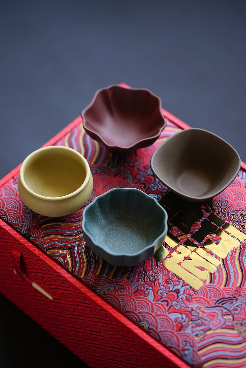5pcs of One Set Chinese Yixing Tea Pot Duan Clay Teapot Longxing Zisha ...