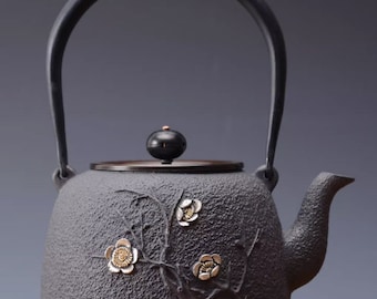 1300ml Japan iron tea kettle the plum blossom teapot water bottle tea pot