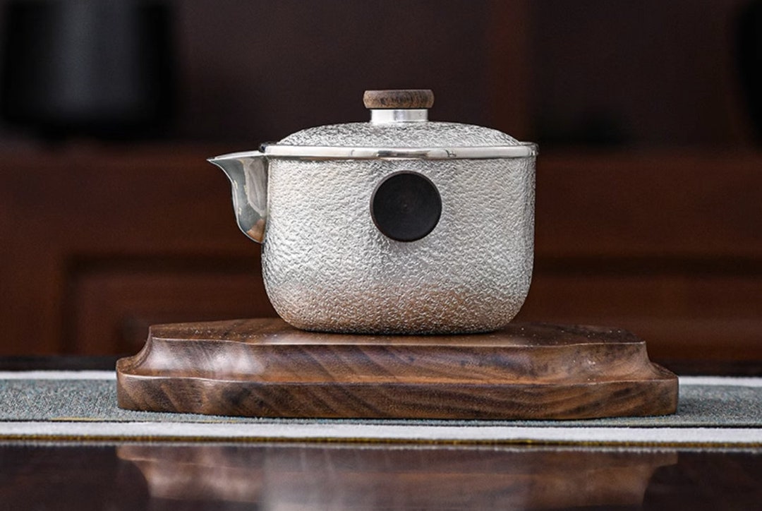 999 Pure Silver Teapot Mawen Kettle Portable Tea Set 188ml Kuaike Tea