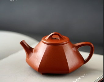 280cc Chinese Yixing Zhu Clay Teapot LiuFang ShiPiao Tea Pot Zisha Handmade Kungfu hu