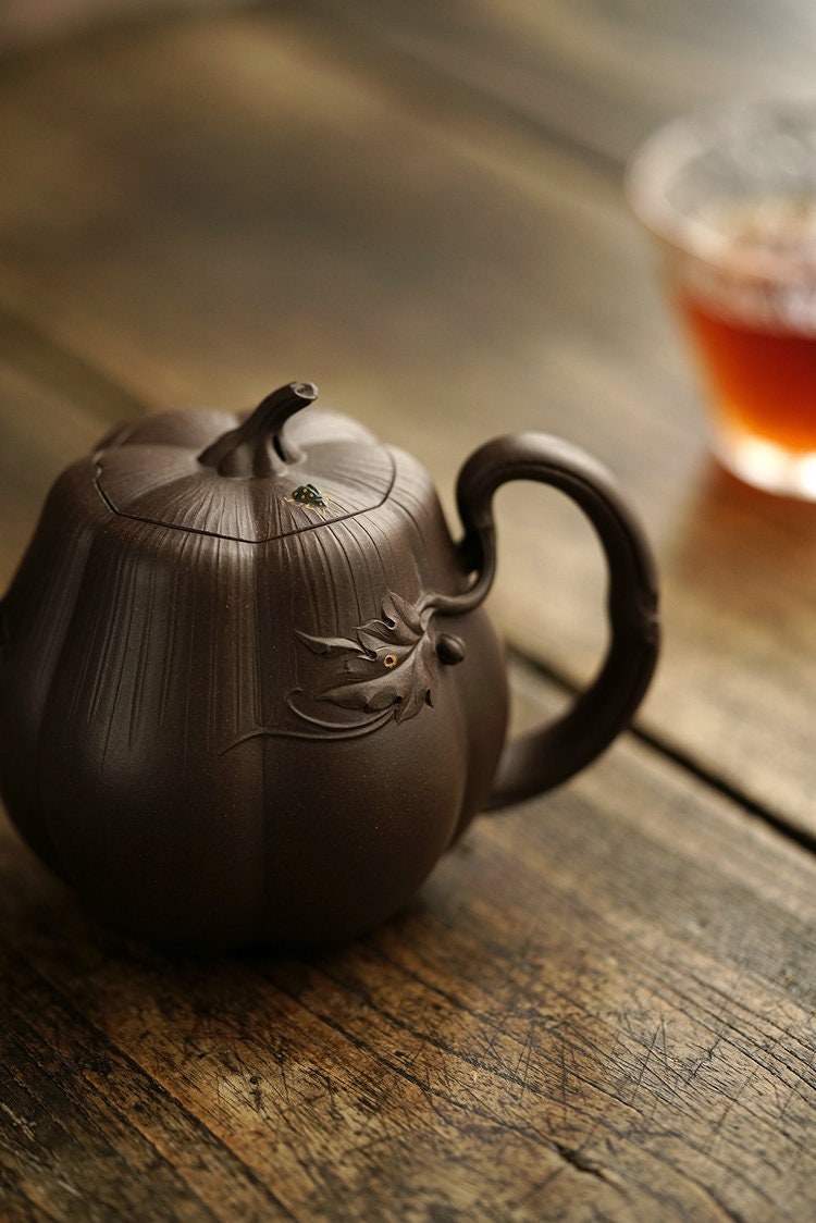 Yixing Zisha Purple Clay Chinese Tea Pot Set - Small Kungfu Pot With 3 Cups (120ml) 2 thumbnail image