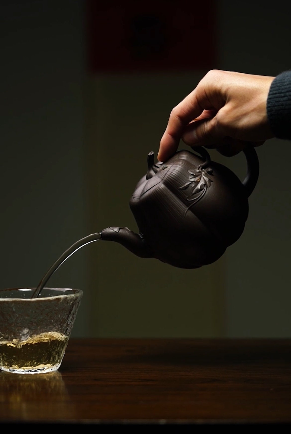 Yixing Zisha Purple Clay Chinese Tea Pot Set - Small Kungfu Pot With 3 Cups (120ml) 6 thumbnail image