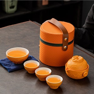 Tetera de cerámica de 5 uds., tetera maestra, taza de té para Puer, tetera, juego de bandeja portátil GaiWan