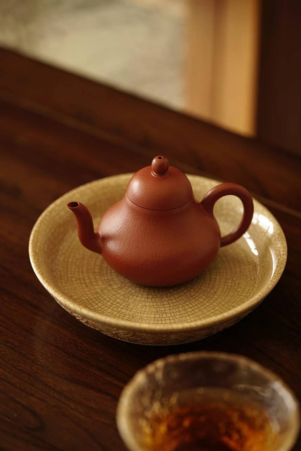 180cc Chinese Yixing Handmade Zisha Teapot Zhu Clay Siting