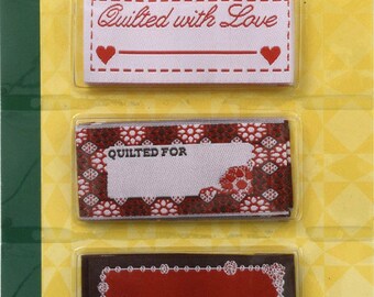 Sew In Embroidered Labels Quilted /Dritz Quilting /9ct