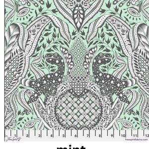 Gift Rapt /Roar! by Tula Pink /mint /lime /blush /Free Spirit Fabrics - By the Yard /By the Half Yard
