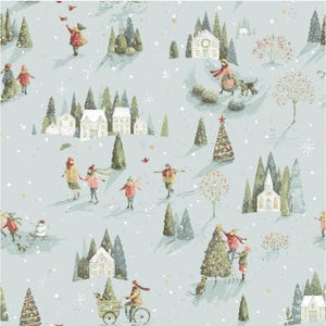 MAGICAL WINTERLAND /WINTER Scene /Blue /Lisa Audit /Riley Blake Designs/C14942-Blue /cut continuous
