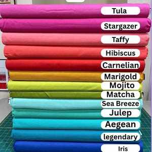 Tula Pink Designer Solids Fabric BTHY/BTY Multiple Colors FreeSpirit Quilting Cotton