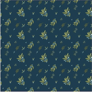 Arrival of Winter /Branches /Navy /Sandy Gervais /Riley Blake Designs /C13521-Navy /BTHY / BTY /cut continuous