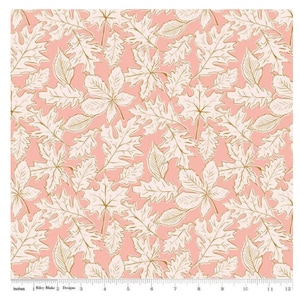 SALE Maple Fall Pink/Gabrielle Neil Design /Riley Blake Designs/Color Blush / Leaves /Continuous yardage /C12471