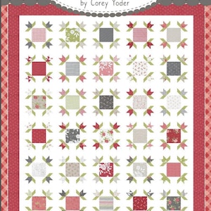 Rosebud Waltz #185/Corey Yoder /Moda Fabrics /Paper Quilt Pattern /70&quot;x82&quot; /10&quot; layer cake friendly