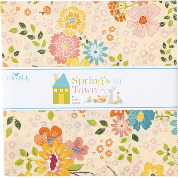 Spring's in Town /5" stacker /Sandy Gervais for Riley Blake Designs /Floral/ (42 pieces) /10-14210-42