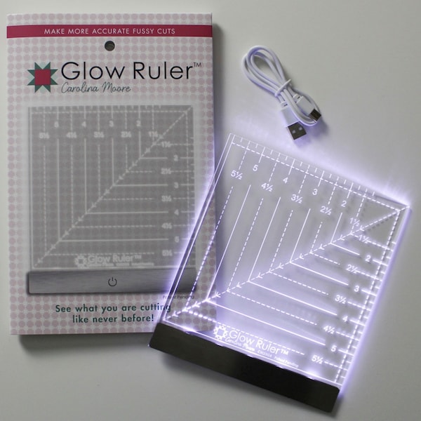 IN STOCK Glow Ruler 6.5" from Carolina Moore /Right Handed /CM23GR