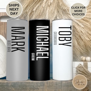 Groomsman Gift, Best Man Gift, Personalized 20oz Steel Tumbler, Insulated Tumbler, Bachelor Party Gift, Gift for Groomsmen
