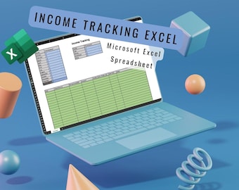 Simple Income Tracking Spreadsheet | Small Business & Freelancer Revenue Tracker | Digital Download