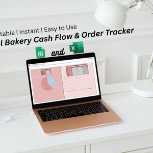 Home Bakery Order Tracker & Expense Log | Google Sheets and Excel Template for Small Business Bookkeeping
