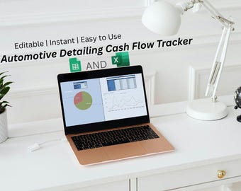 Auto Detailing Business Tracker: Google Sheets & Excel Expense Log (Digital Download)