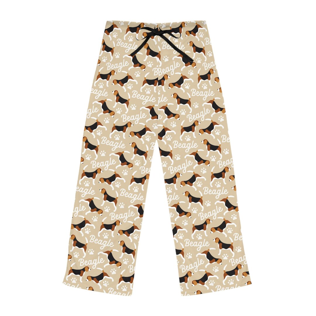 Vvfelixl Women's Beagle Bone Footprint Pajama Set - Short Sleeve Lounge Sleepwear S-XXL
