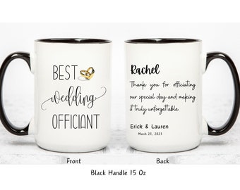 Hochzeit Officiant Geschenk Personalisierte Tasse für Officiant Becher Benutzerdefinierte Officiant Danke Geschenk Officiant Hochzeit Wertschätzung Geschenk Bester Officiant