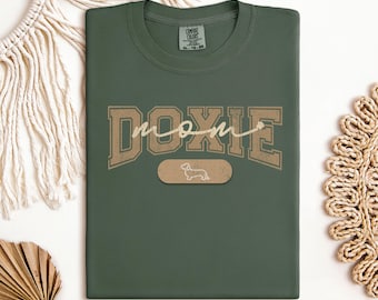 Camisetas de mamá Doxie Camiseta de mamá Dachshund de colores cómodos Regalo para dueños de Dachshund Camiseta de mamá Doxie Camiseta retro vintage Doxie Camiseta de papá Doxie