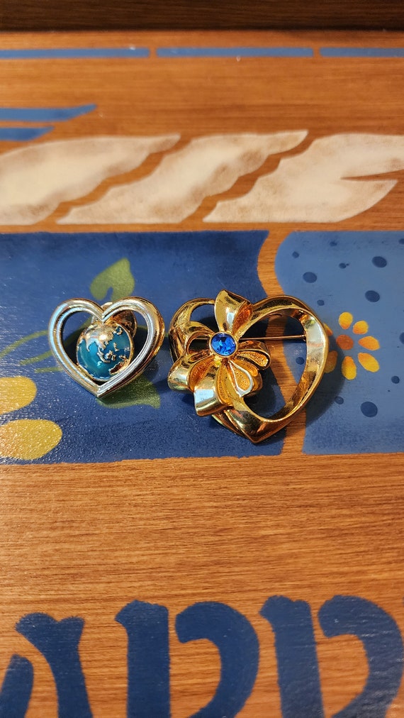 Vintage Avon Heart Brooch and Pin