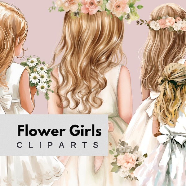 Flower Girl Clipart Etsy