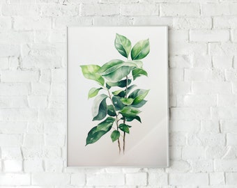 Botanical Digital Print, Wall Art, Decor, Greenery, Watercolor, Farmhouse Decor, Home Decor,  Plant Print, Eucalyptus Print, Printable,