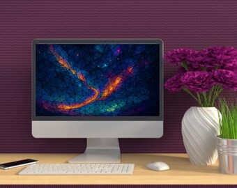 Neon Night City Wallpaper: Futuristic Asian Street Art (Digital Download)