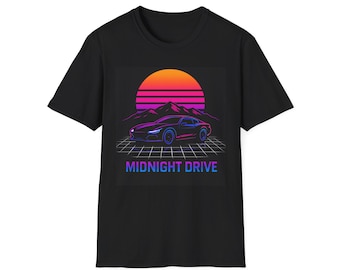 Retro Midnight Drive T-Shirt: 80s Car Graphic Tee