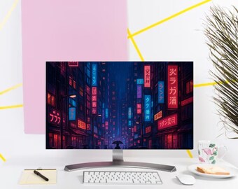 Starry Night Wallpaper: Geometric Abstract Art, Digital Download