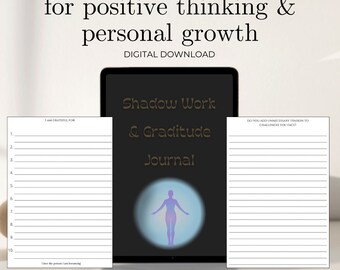 Daily Shadow Work & Gratitude Journal | 365 Healing Prompts | Gratitude Pages | Therapy Journal | Digital Workbook for iPad, GoodNotes